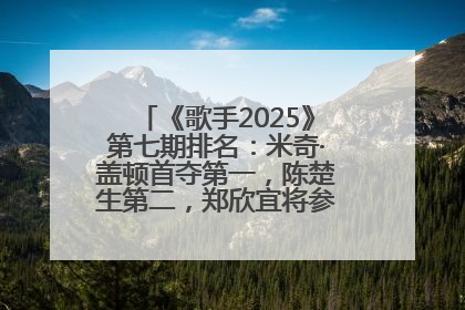 《歌手2025》第七期排名：米奇·盖顿首夺第一，陈楚生第二，郑欣宜将参加下一轮张榜赛