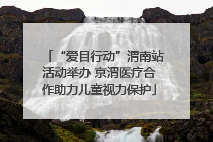 “爱目行动”渭南站活动举办 京渭医疗合作助力儿童视力保护