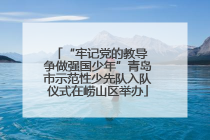 “牢记党的教导 争做强国少年”青岛市示范性少先队入队仪式在崂山区举办