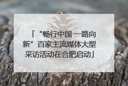“畅行中国 一路向新”百家主流媒体大型采访活动在合肥启动