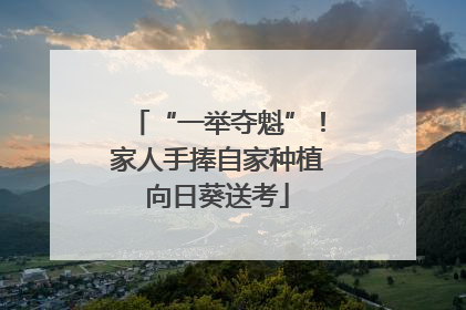 “一举夺魁”！家人手捧自家种植向日葵送考