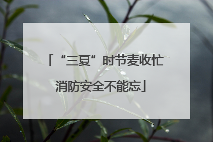 “三夏”时节麦收忙 消防安全不能忘