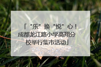 “乐”换“悦”心！成都龙江路小学高翔分校举行集市活动