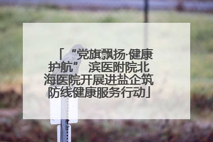 “党旗飘扬·健康护航” 滨医附院北海医院开展进盐企筑防线健康服务行动