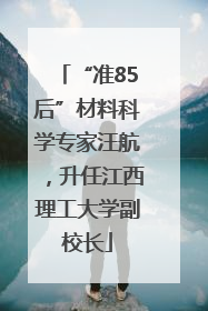 “准85后”材料科学专家汪航，升任江西理工大学副校长