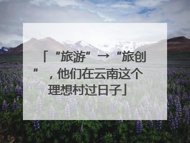 “旅游”→“旅创”，他们在云南这个理想村过日子