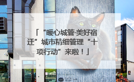 “暖心城管·美好宿迁”城市精细管理“十项行动”来啦！