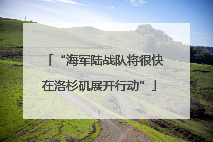 “海军陆战队将很快在洛杉矶展开行动”