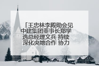 王忠林李殿勋会见中建集团董事长郑学选总经理文兵 持续深化央地合作 协力推动支点建设