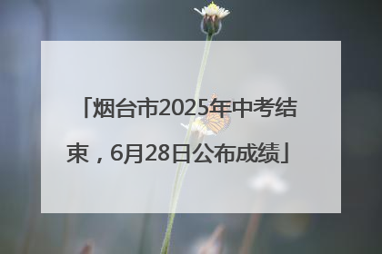 烟台市2025年中考结束，6月28日公布成绩