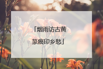 烟雨访古黄 篆痕印乡愁
