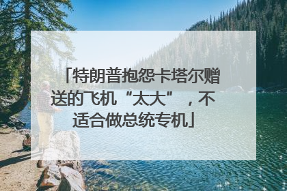 特朗普抱怨卡塔尔赠送的飞机“太大”，不适合做总统专机