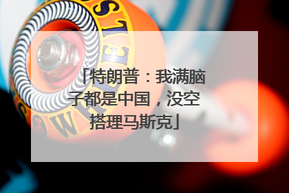 特朗普：我满脑子都是中国，没空搭理马斯克