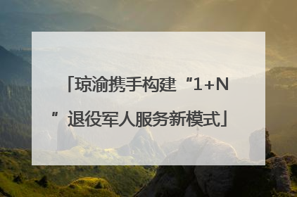琼渝携手构建“1+N”退役军人服务新模式