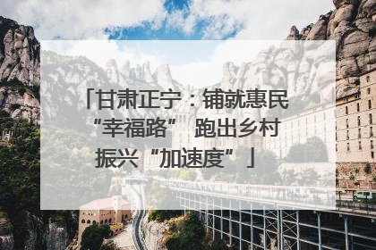 甘肃正宁：铺就惠民“幸福路” 跑出乡村振兴“加速度”