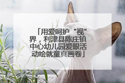 用爱呵护“视”界，利津县陈庄镇中心幼儿园爱眼活动绘就童真画卷