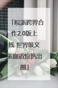 皖浙跨界合作2.0版上线 世界级文旅廊道惊艳出圈