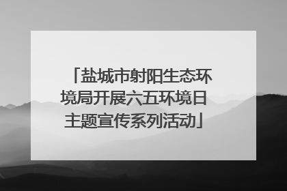 盐城市射阳生态环境局开展六五环境日主题宣传系列活动
