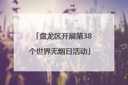 盘龙区开展第38个世界无烟日活动