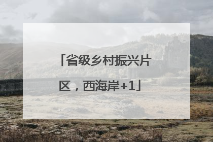省级乡村振兴片区，西海岸+1