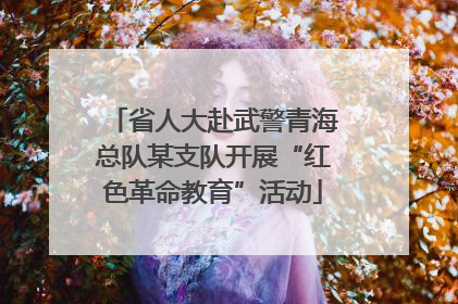 省人大赴武警青海总队某支队开展“红色革命教育”活动