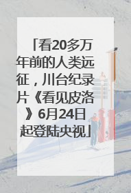 看20多万年前的人类远征，川台纪录片《看见皮洛》6月24日起登陆央视