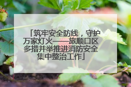 筑牢安全防线，守护万家灯火——旅顺口区多措并举推进消防安全集中整治工作