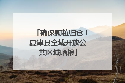确保颗粒归仓！夏津县全域开放公共区域晒粮