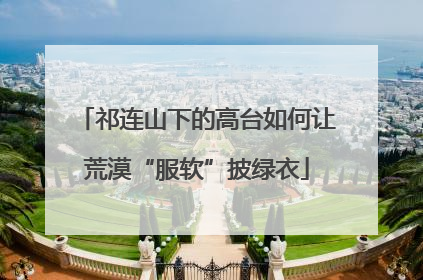 祁连山下的高台如何让荒漠“服软”披绿衣