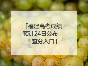 福建高考成绩预计24日公布！查分入口