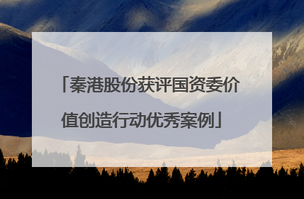 秦港股份获评国资委价值创造行动优秀案例