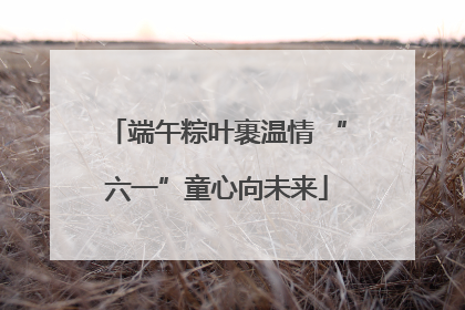 端午粽叶裹温情 “六一”童心向未来