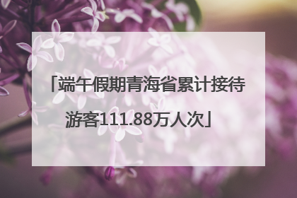 端午假期青海省累计接待游客111.88万人次