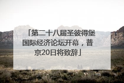 第二十八届圣彼得堡国际经济论坛开幕，普京20日将致辞