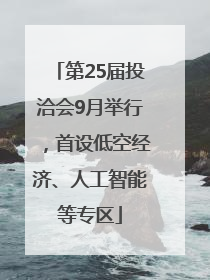 第25届投洽会9月举行，首设低空经济、人工智能等专区