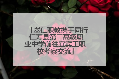 翠仁职教携手同行 仁寿县第二高级职业中学前往宜宾工职校考察交流