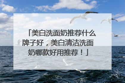 美白洗面奶推荐什么牌子好，美白清洁洗面奶哪款好用推荐！