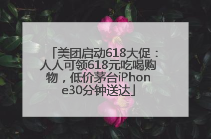 美团启动618大促：人人可领618元吃喝购物，低价茅台iPhone30分钟送达