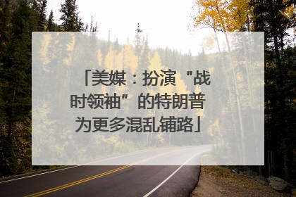 美媒：扮演“战时领袖”的特朗普为更多混乱铺路