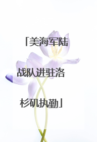 美海军陆战队进驻洛杉矶执勤