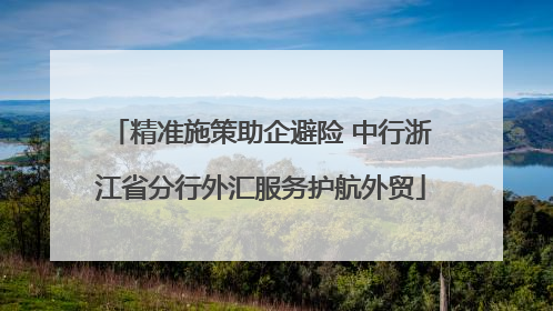 精准施策助企避险 中行浙江省分行外汇服务护航外贸