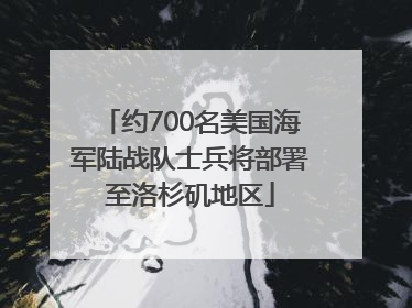 约700名美国海军陆战队士兵将部署至洛杉矶地区