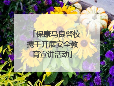 保康马良警校携手开展安全教育宣讲活动