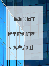 临湘劳模工匠事迹桃矿陈列揭幕启用
