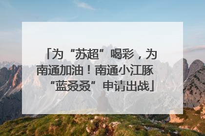 为“苏超”喝彩，为南通加油！南通小江豚“蓝叒叒”申请出战