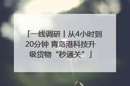 一线调研丨从4小时到20分钟 青岛港科技升级货物“秒通关”