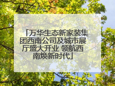 万华生态新家装集团西南公司及城市展厅盛大开业 领航西南焕新时代
