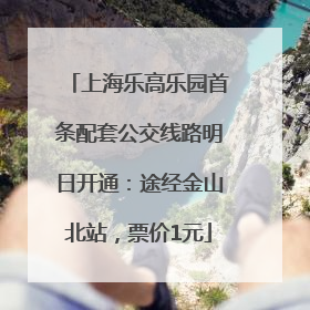 上海乐高乐园首条配套公交线路明日开通：途经金山北站，票价1元