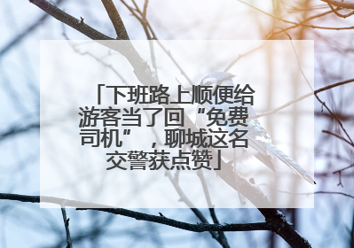 下班路上顺便给游客当了回“免费司机”，聊城这名交警获点赞