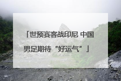 世预赛客战印尼 中国男足期待“好运气”